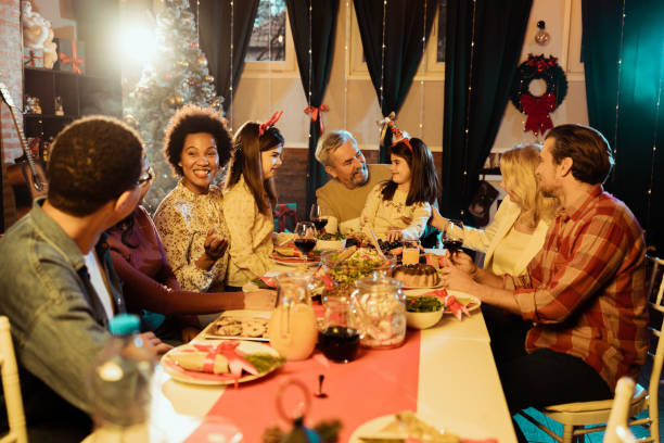istock Happy family celebrates Christmas 1615294581