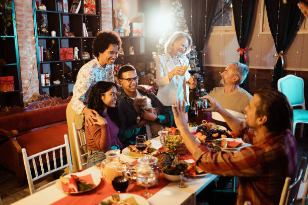 istock Happy family celebrates Christmas 1615294604