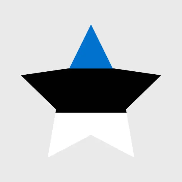 Vector illustration of Estonia flag vector icons set of illustrations