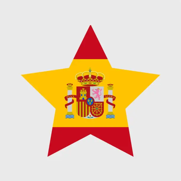 Vector illustration of Spain flag vector icons set of illustrations