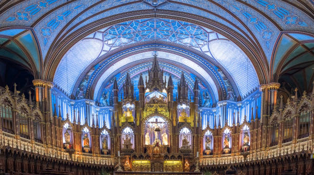 istock Notre Dame Basilica in Montreal 1615353649