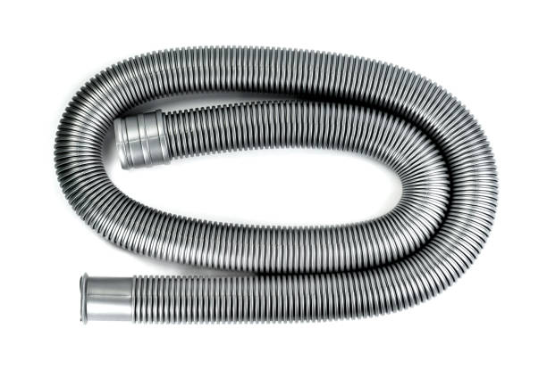 istock Corrugated pipe for washing machine isolated on white background 1615424307