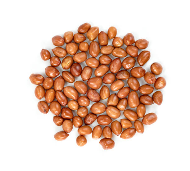 istock A pile of fried peanuts isolated on white background 1615498947