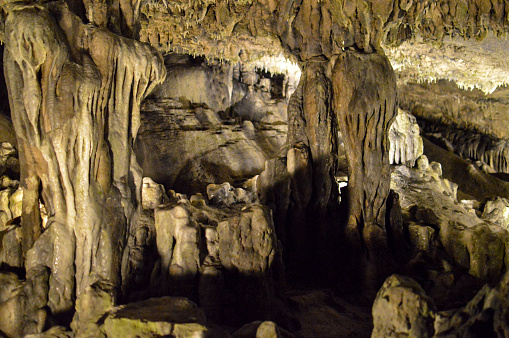 Captivating cave exploration reveals stunning rock formations and mineral deposits.