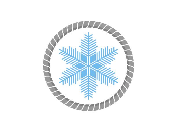 круговая веревка со снежинкой - snowflake moray eel stock illustrations
