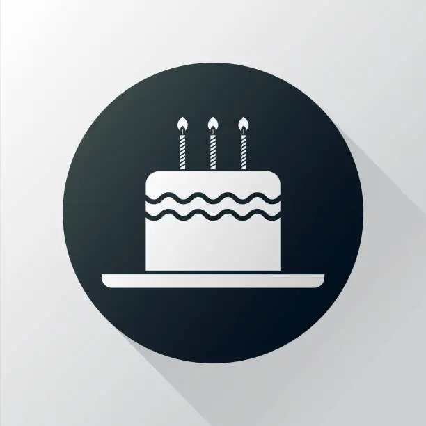 Vector illustration of birthday cake