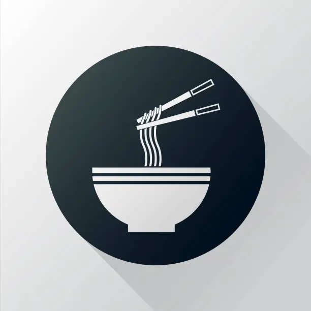 Vector illustration of noodle bowl