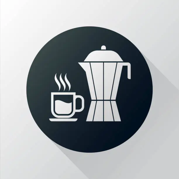 Vector illustration of coffee pot