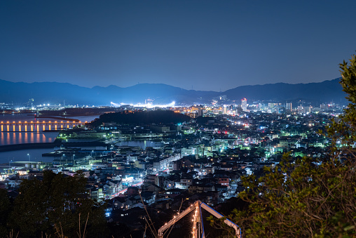 Night view of Gamagori city
