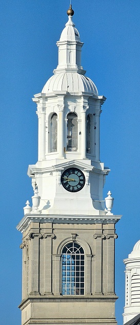 Buffalo, United States – August 08, 2023: A vertical of the Hayes Hall Bell Tower at the University at Buffalo