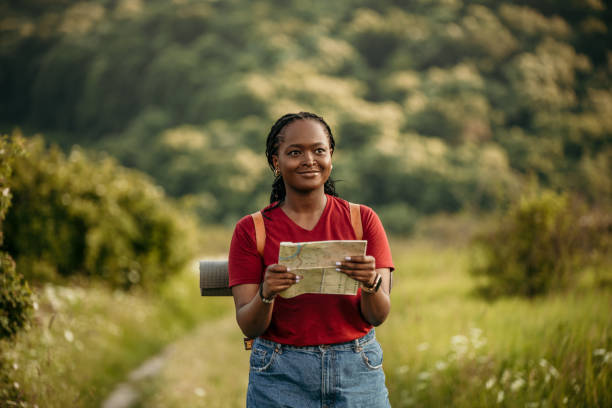 istock Black woman hiking alone 1615683100