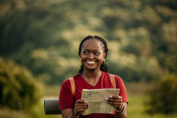 istock Black woman hiking alone 1615683101