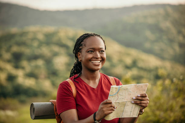istock Black woman hiking alone 1615684171