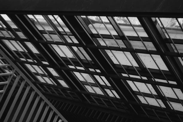 istock symmetrical patterned of parking roof 1615713361