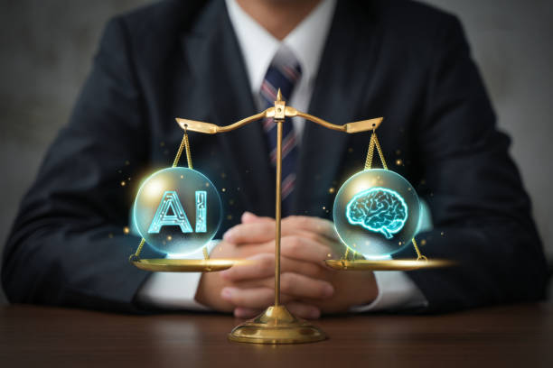 ai ethics and legal concepts artificial intelligence law and online technology of legal regulations controlling artificial intelligence technology is a high risk. - artificiell intelligens bildbanksfoton och bilder