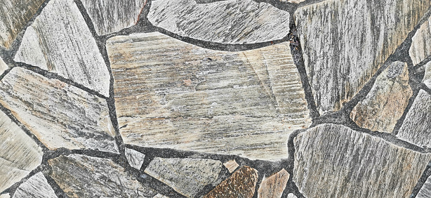 cobbled floor with uneven stones