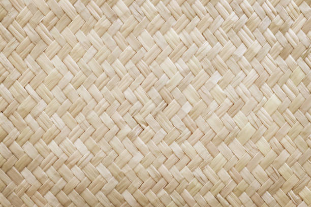 istock Pattern of reed weaving mat with vintage style for background and design art work. 1615833883