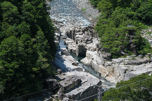 Nezame no Toko of the Kiso River formed by water erosion