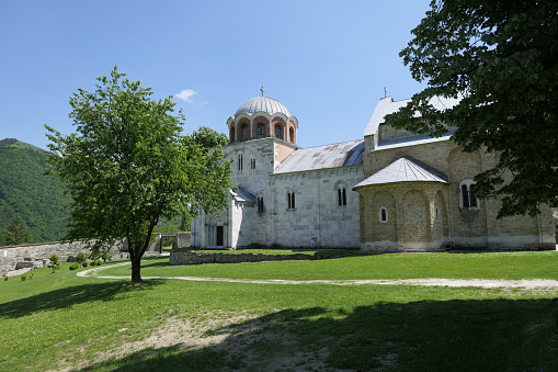 Medieval Orthodox Monastery of Timiou Prodromou St. John the Baptist near town of Serres, Central Macedonia, Greece