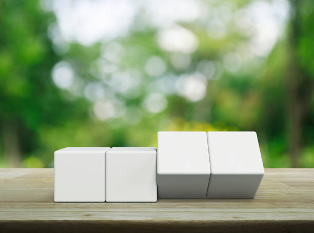 istock Flipping of four white block cubes 1615848191