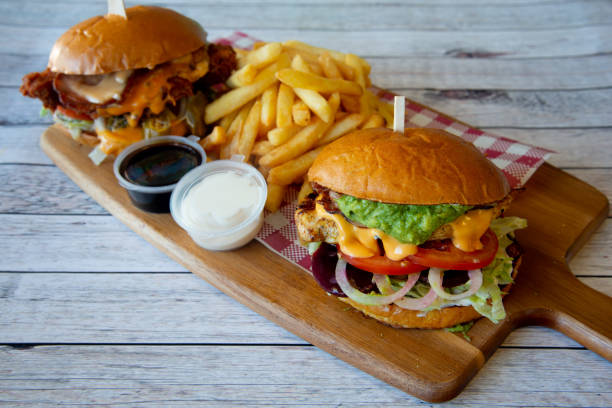 istock Hamburger in display for the photo shoot 1615869386