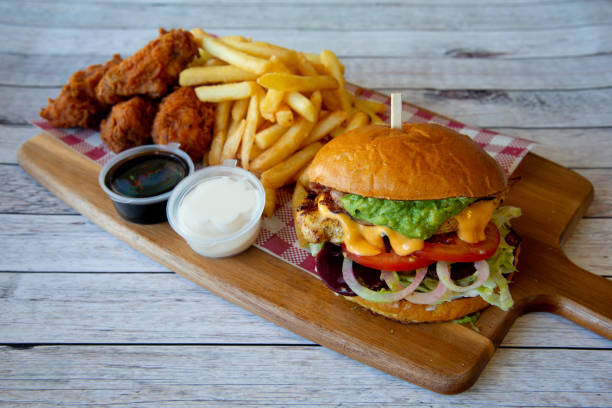 istock Hamburger in display for the photo shoot 1615869387
