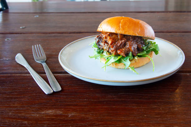 Hamburger in display for the photo shoot