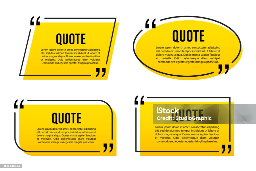 Fancy Quote Text Box Example Quote Box Frame Big Set Texting Quote Boxes Blank Template Quote Text ...