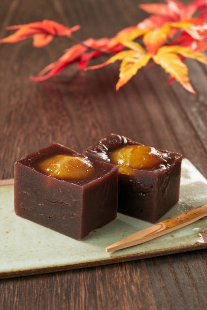 istock Chestnut yokan, traditional Japanese sweets 1615920641