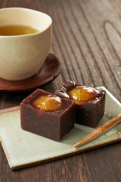istock Chestnut yokan, traditional Japanese sweets 1615921727