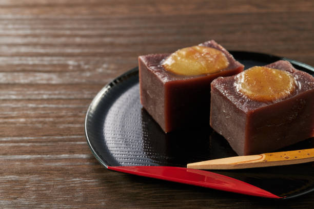 istock Chestnut yokan, traditional Japanese sweets 1615922378
