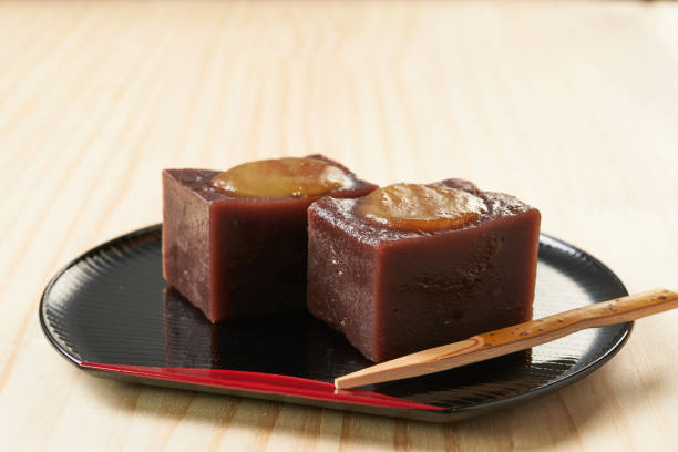 istock Chestnut yokan, traditional Japanese sweets 1615923876