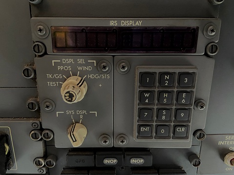 instrument panel at flight compartment