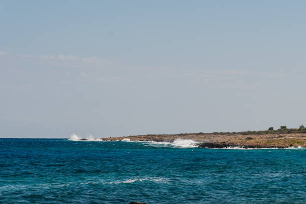 Beautiful view on azure sea with rocks
