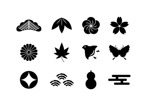 Icons that are often used in Japan.