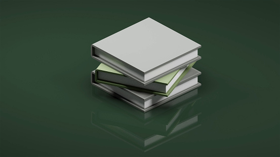 Stack of Books 3D illustration rendering