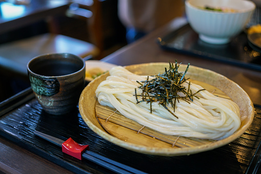 cold udon noodles from Sanuki