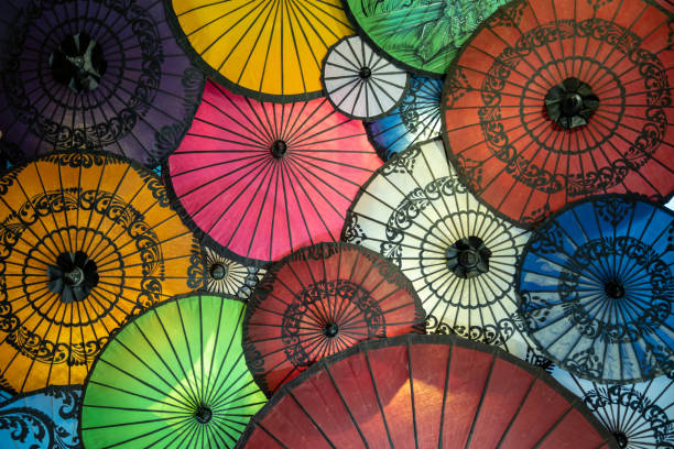 istock Display of colorful umbrellas in Burma, Myanmar 1616123777
