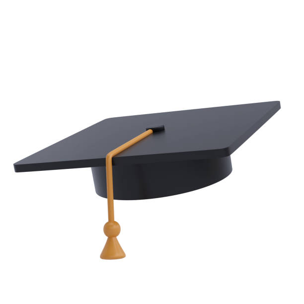 istock Graduation university or college black cap 3d icon education realistic illustration isolated with clipping path. Element for degree ceremony and educational programs design 1616127041