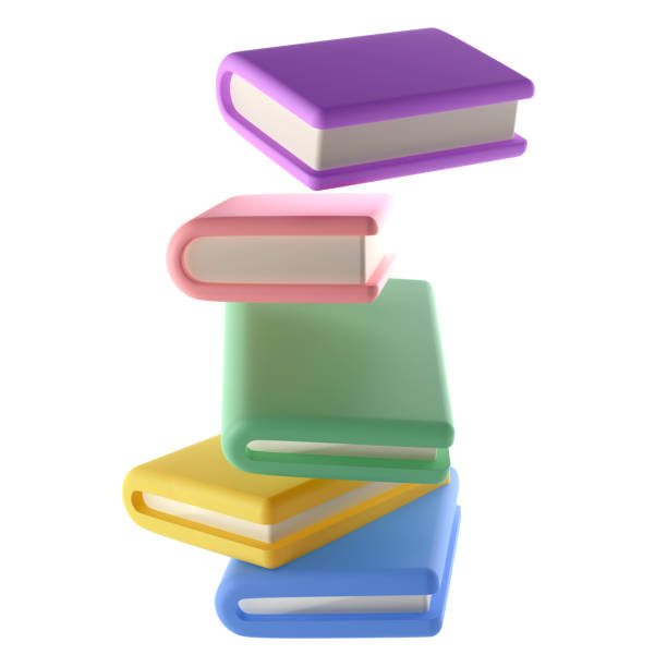 istock Color 3D Stack of Closed Books in air Icon Isolated with clipping path. Render Educational or Business Literature. Reading Education, E-book, Literature, Encyclopedia, Textbook Illustration 1616127053