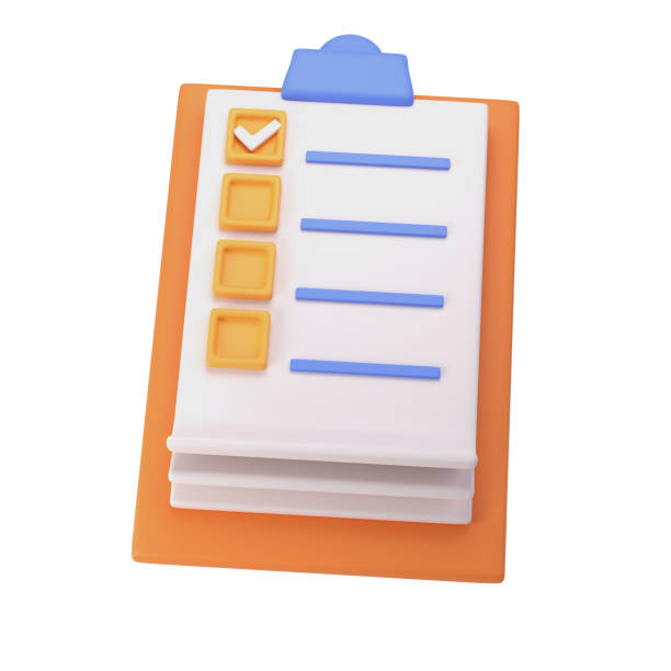 istock 3d white clipboard icon task management todo check list on orange plane background. Work project plan concept, fast checklist, posting plan. productivity checklist 1616127613