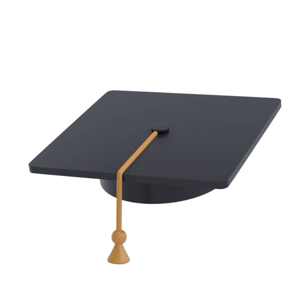 istock Graduation university or college black cap 3d icon education realistic illustration isolated with clipping path. Element for degree ceremony and educational programs design 1616127614