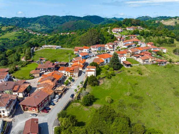 istock Panoramic aeria view Torazo, Asturias 1616138433