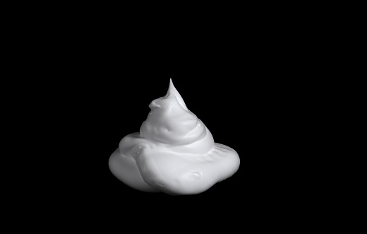 white liquid shaving cream