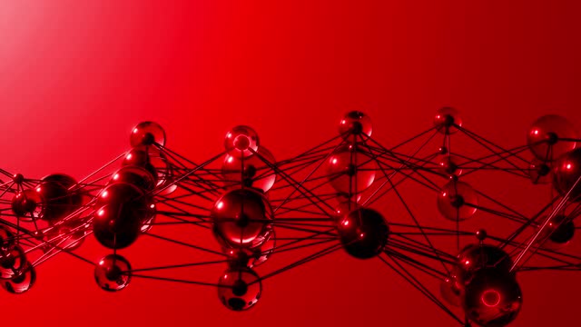 Red Abstract Lamps Moving On Plexus Style Wire Wire Iron Bar, Bulb, Art Design Light, Brilliant Idea, Vision, Solution, Philosophy, Metaverse, Crypto, Concept, Mind, Thought, Prediction, Perception Contemporary Art Depiction