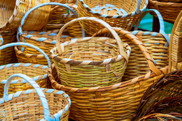 istock Traditional wicker baskets for sale in a shop 1616193862