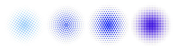 Set of halftone circles. Vector illustration, Set of halftone circles. Vector illustration, EPS 10 polka dot stock illustrations