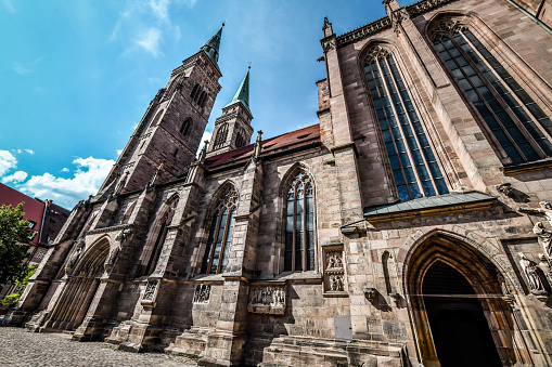 Beautiful View Of St. Sebaldus Church In Nuremberg, Germany