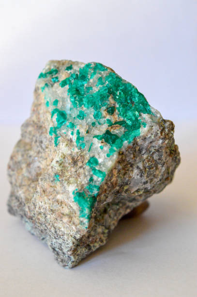 istock Dioptase mineral collection on white background 1616256411