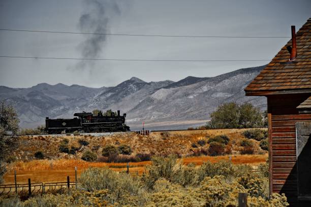 Ely, United States – October 19, 2020: The Nevada Northern Railway Museum in Ely, NV.